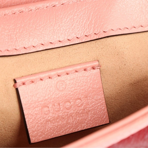 Gucci Super Mini Torchon Bag in Azalea Calfskin Diagonal Leather - Picture 5 of 7